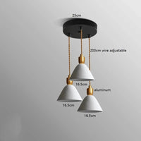 Luminaire Suspendu LED en Noyer Céramique Style Nordique Japonais iwhd | Marco Lucetti 3 têtes 10 / 4W (Max100W)