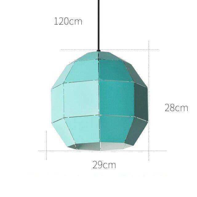 Luminaire suspendu LED scandinave en métal coloré | Marco Lucetti Vert / A
