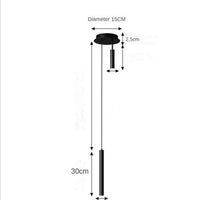 Luminaire Suspendu Long Tube LED Moderne | Marco Lucetti Avec projecteur / Blanc chaud