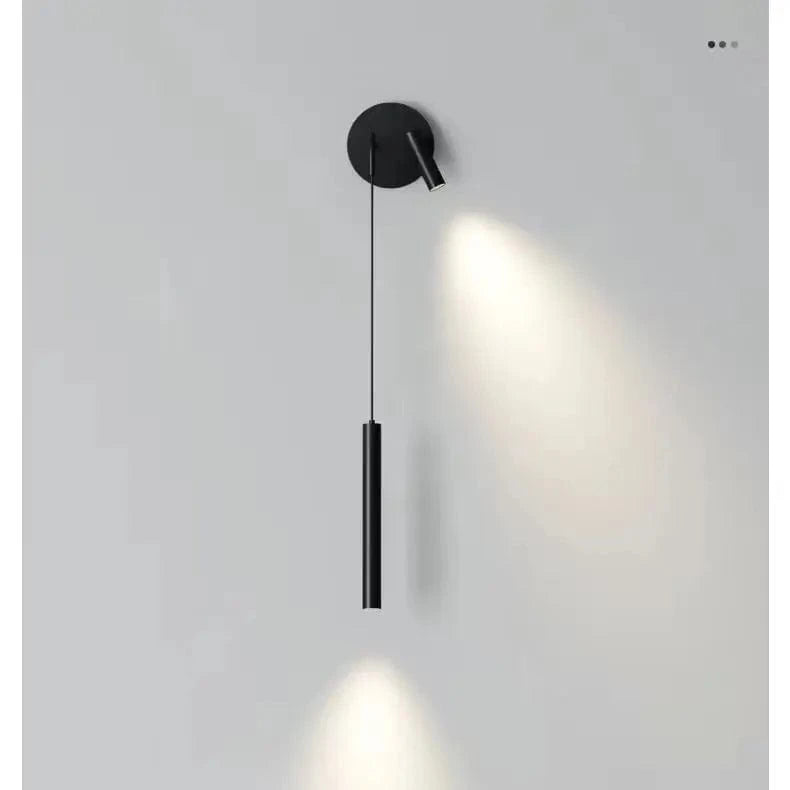 Luminaire Suspendu Long Tube LED Moderne | Marco Lucetti Mur avec spot / Blanc chaud