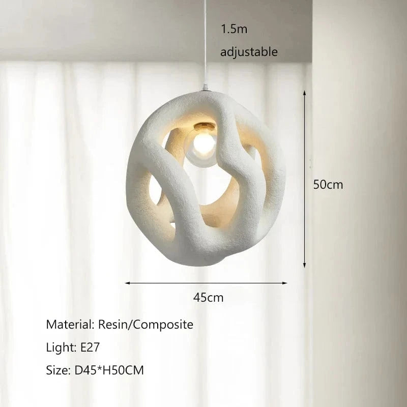 Luminaire Suspendu Scandinave Wabi-Sabi à LED pour Restaurant et Bar | Marco Lucetti Blanc / Lumière blanche 6500K