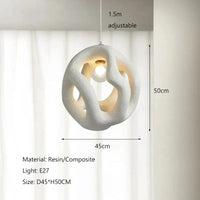 Luminaire Suspendu Scandinave Wabi-Sabi à LED pour Restaurant et Bar | Marco Lucetti Blanc / Lumière blanche 6500K