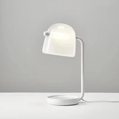 Luminaire Suspensia: Suspension en verre fumé design moderne LED et bracelet en cuir | Marco Lucetti Lampe de table blanche / Lumière froide
