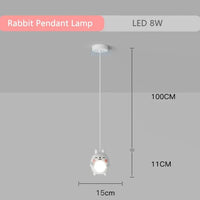 Luminaires Animal Kids Ball - Protection Oculaire | Marco Lucetti Lampe à Suspension Lapin / Lumière blanche