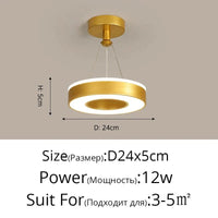 Luminaires LED modernes pour la décoration de votre maison | Marco Lucetti Or style C / Blanc froid