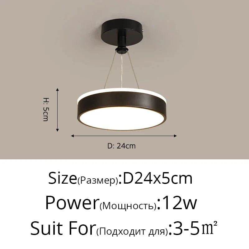 Luminaires LED modernes pour la décoration de votre maison | Marco Lucetti Style B noir / Trois couleurs