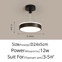 Luminaires LED modernes pour la décoration de votre maison | Marco Lucetti Style B noir / Trois couleurs