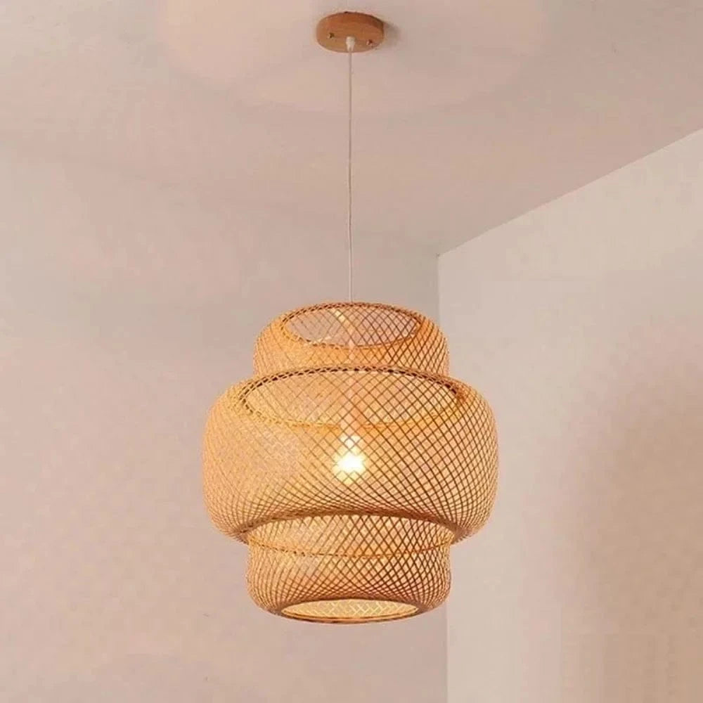 Luminaires Suspendus Chinois en Bambou Tricoté | Marco Lucetti