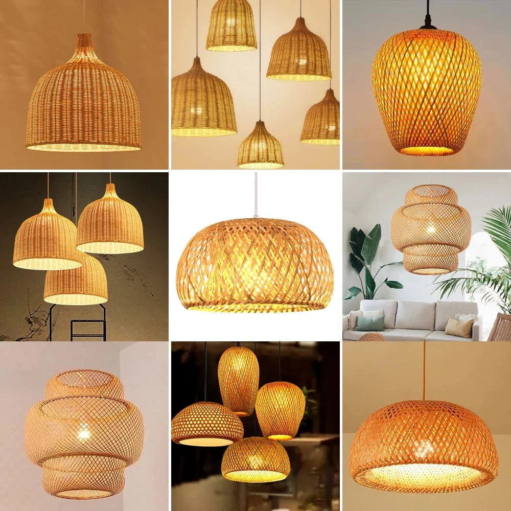 Luminaires Suspendus Chinois en Bambou Tricoté | Marco Lucetti