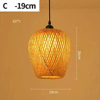 Luminaires Suspendus Chinois en Bambou Tricoté | Marco Lucetti C-19CM