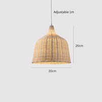 Luminaires Suspendus Chinois en Bambou Tricoté | Marco Lucetti Diamètre 26CM