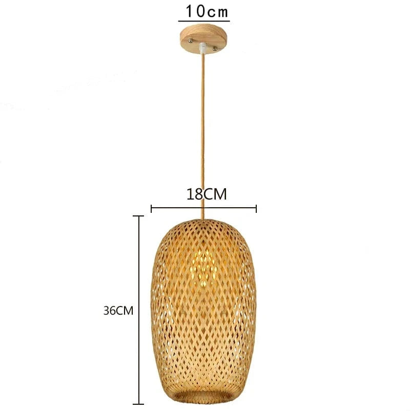 Luminaires Suspendus Chinois en Bambou Tricoté | Marco Lucetti Style B 01