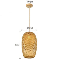 Luminaires Suspendus Chinois en Bambou Tricoté | Marco Lucetti Style B 01