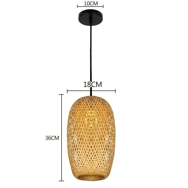 Luminaires Suspendus Chinois en Bambou Tricoté | Marco Lucetti Style B 02
