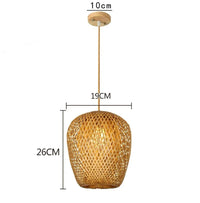 Luminaires Suspendus Chinois en Bambou Tricoté | Marco Lucetti Style C 01