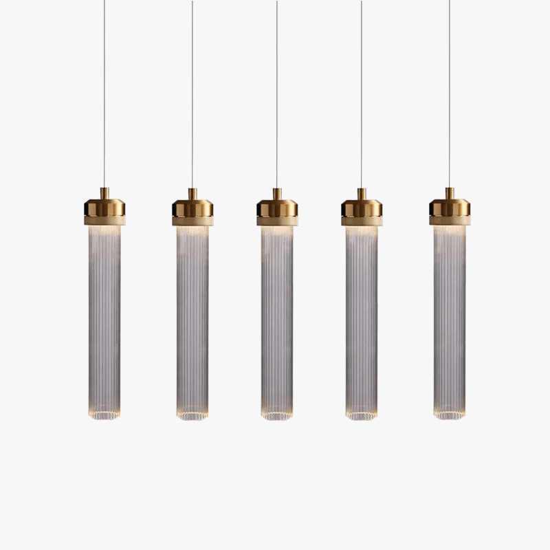 Luminaires suspendus LED modernes pour la maison: Éclairage en verre et en or | Marco Lucetti D65xH34mm