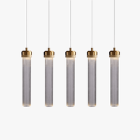 Luminaires suspendus LED modernes pour la maison: Éclairage en verre et en or | Marco Lucetti D65xH34mm