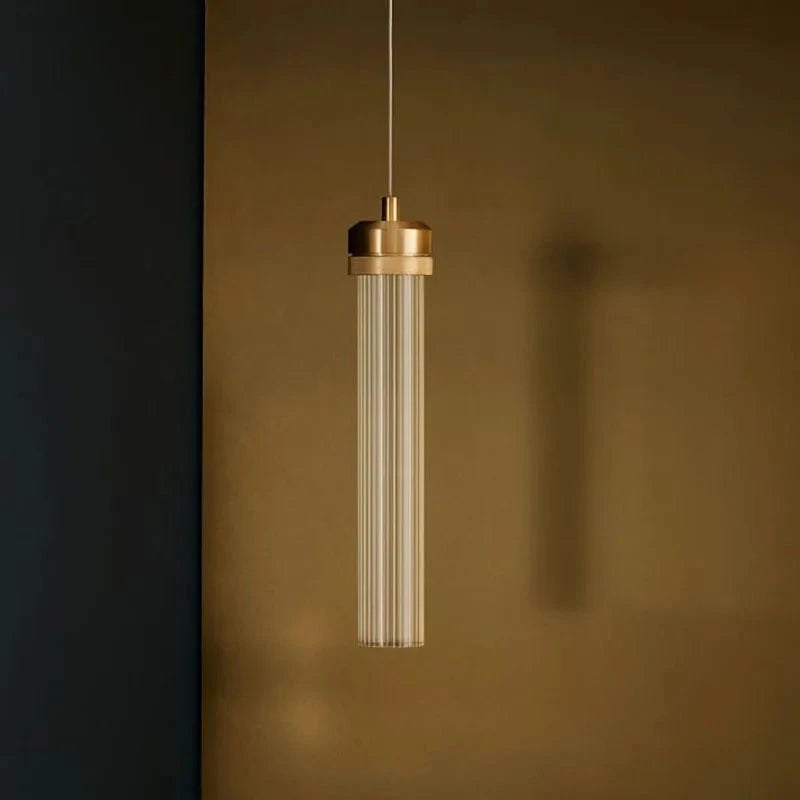 Luminaires suspendus LED modernes pour la maison: Éclairage en verre et en or | Marco Lucetti D65xH34mm
