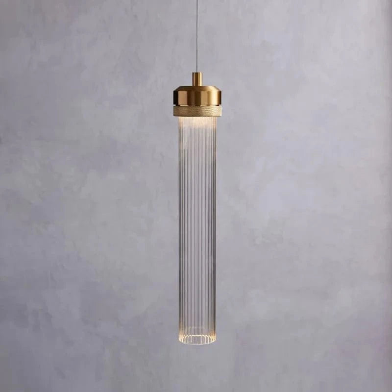Luminaires suspendus LED modernes pour la maison: Éclairage en verre et en or | Marco Lucetti D65xH34mm