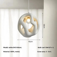 Luminaires Suspension LED Style Nordique Wabi Sabi | Marco Lucetti Blanc D45cm / 3 lumières interchangeables