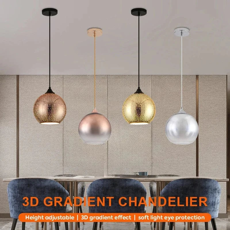 Lustre 3D en Verre Effet Feu d'Artifice LED pour Restaurant Gala | Marco Lucetti