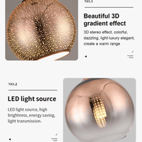 Lustre 3D en verre « Feux d'artifice LED » décoratif | Marco Lucetti