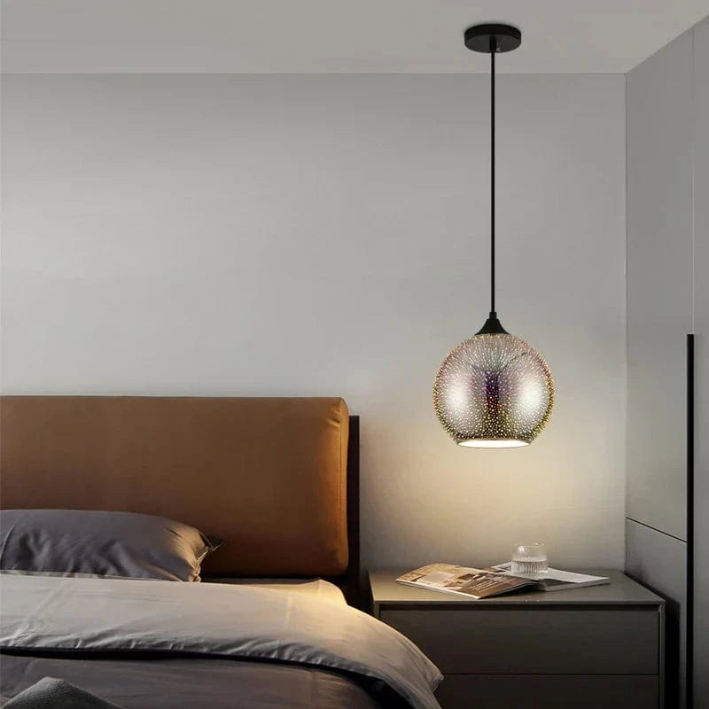 Lustre 3D en verre « Feux d'artifice LED » décoratif | Marco Lucetti