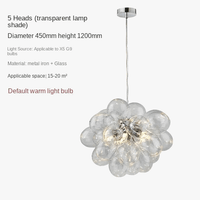  Lustre à bulles de verre nordique de luxe pour salle à manger, salon, chambre ou restaurant | Marco Lucetti