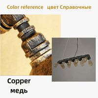 Lustre à vent industriel rétro américain 10 têtes | Marco Lucetti