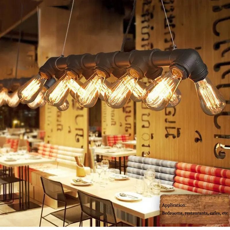 Lustre à vent industriel rétro américain 10 têtes | Marco Lucetti