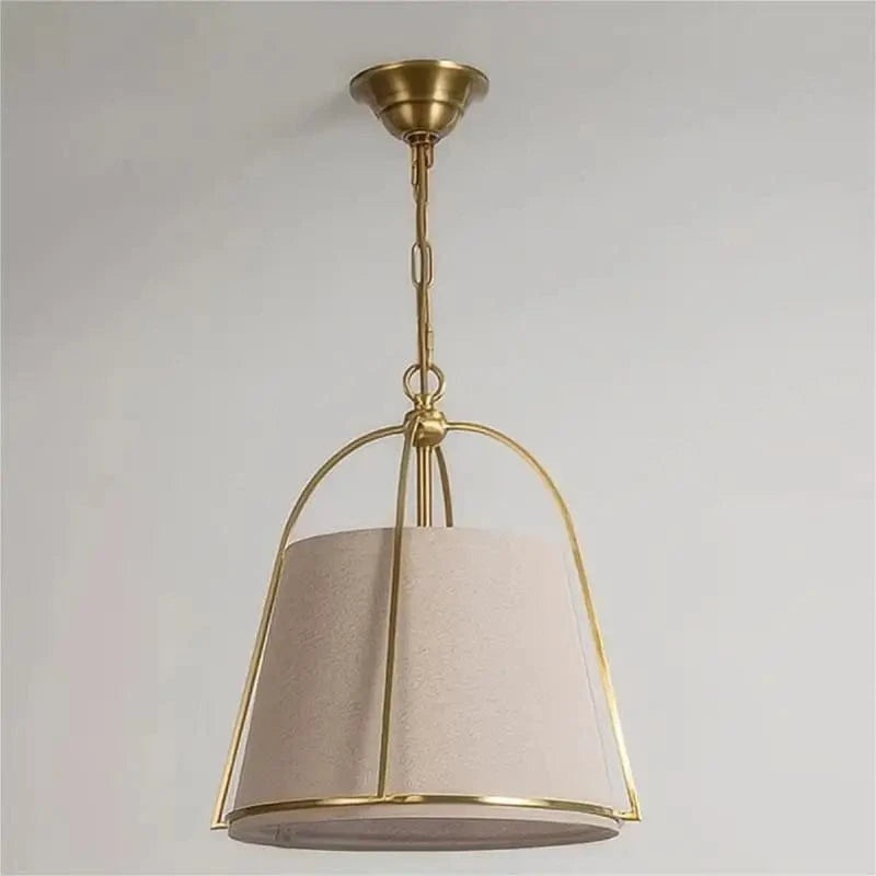 Lustre Américain Minimaliste en tissu et métal | Marco Lucetti