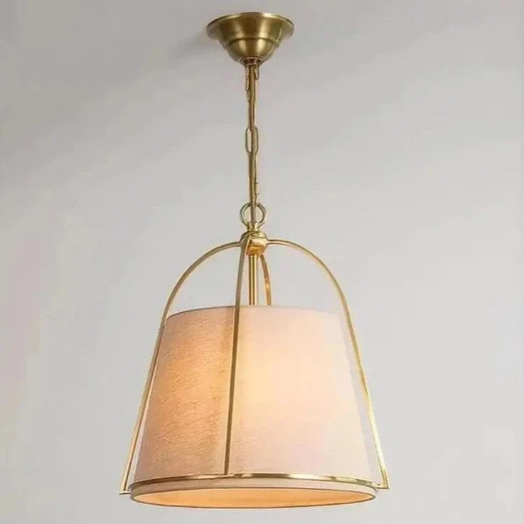 Lustre Américain Minimaliste en tissu et métal | Marco Lucetti