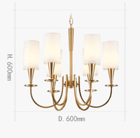 Lustre Américain Nordique en Cuivre pour Éclairage Rural | Marco Lucetti