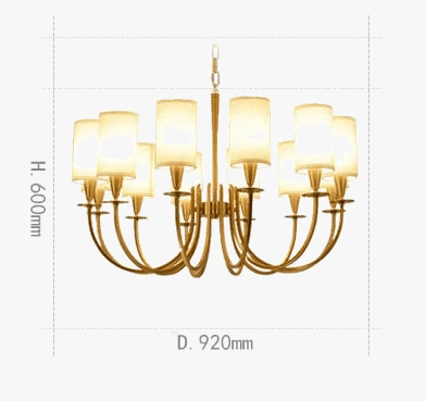 Lustre Américain Nordique en Cuivre pour Éclairage Rural | Marco Lucetti
