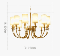 Lustre Américain Nordique en Cuivre pour Éclairage Rural | Marco Lucetti