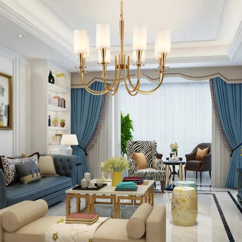 Lustre Américain Nordique en Cuivre pour Éclairage Rural | Marco Lucetti