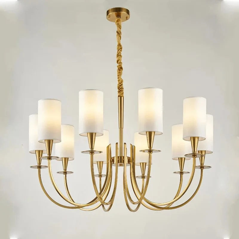 Lustre Américain Nordique en Cuivre pour Éclairage Rural | Marco Lucetti