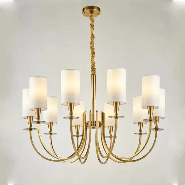 Lustre Américain Nordique en Cuivre pour Éclairage Rural | Marco Lucetti