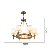 Lustre américain rétro pour décorer votre maison : intérieur, salon, salle à manger | Marco Lucetti Bronze-6 lumières / 220V / Avec ampoules E14