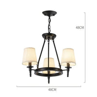 Lustre américain rétro pour décorer votre maison : intérieur, salon, salle à manger | Marco Lucetti Noir-3 lumières / 110V / Avec ampoules E14