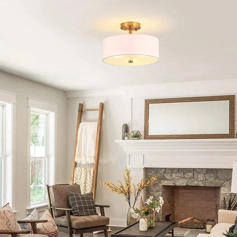 Lustre Américain Simple en Tissu Circulaire | Marco Lucetti