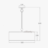 Lustre Américain Simple en Tissu Moderne | Marco Lucetti