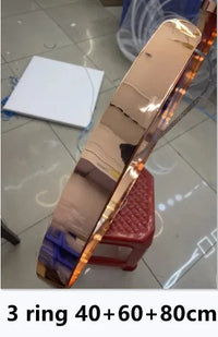 Lustre Anneau Nordique LED Réglable pour Salle à Manger - Collection Maison Luminaires | Marco Lucetti 3 Anneaux Or rose L / Blanc chaud (3000K)