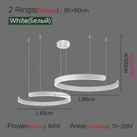 Lustre Anneau Nordique LED Réglable pour Salle à Manger - Collection Maison Luminaires | Marco Lucetti Blanc 60 80cm / Blanc chaud (3000K)