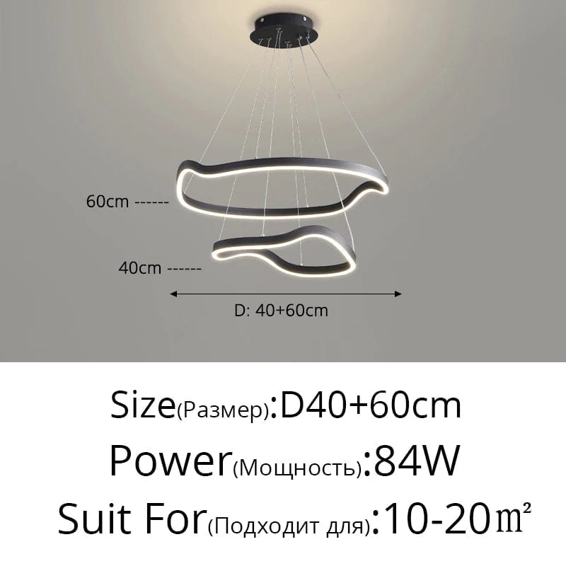 Lustre anneaux déformés design Panochas pour un intérieur élégant | Marco Lucetti