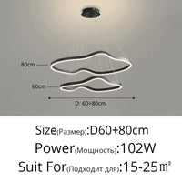 Lustre anneaux déformés design Panochas pour un intérieur élégant | Marco Lucetti