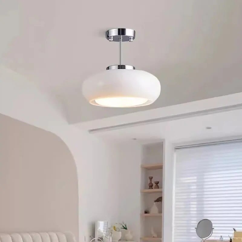 Lustre Antique en Verre et Laiton Orange Medieval | Marco Lucetti