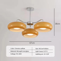 Lustre Antique en Verre et Laiton Orange Medieval | Marco Lucetti OS3HCM / Lumière blanche