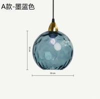 Lustre Aqua Glass - Design Nordique Moderne | Marco Lucetti Bleu foncé