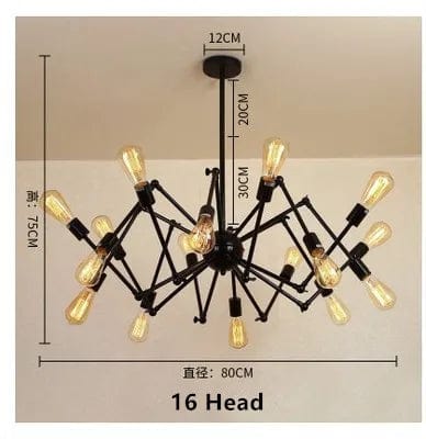 Lustre Arachnée Vintage en Fer Industriel | Marco Lucetti